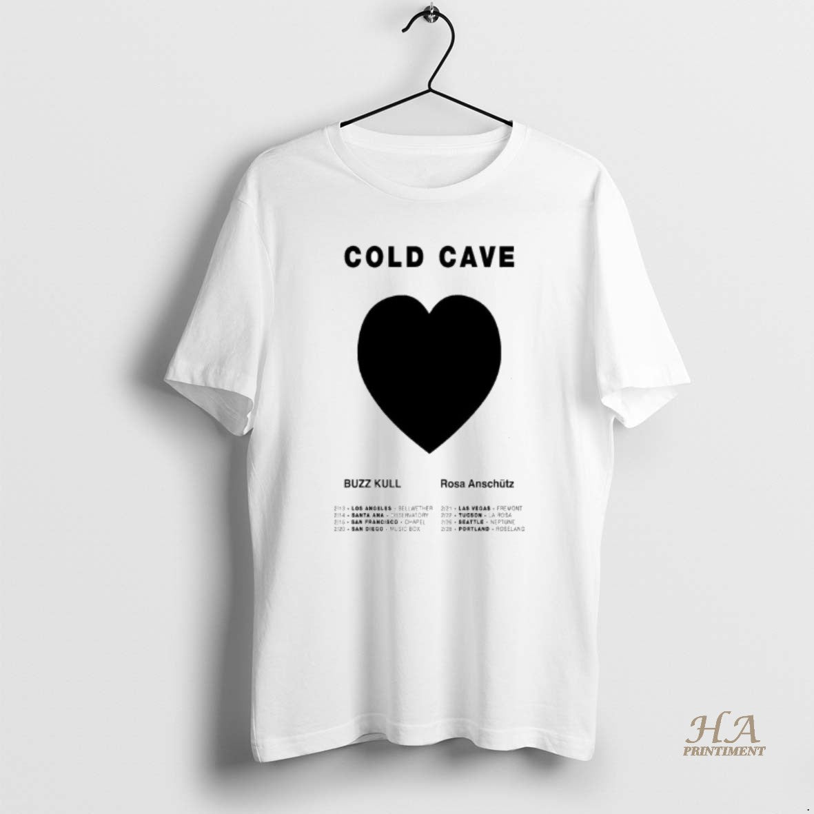 Official Cold Cave Buzzkull Rosa Anschutz Feb 2026 Tour Heart