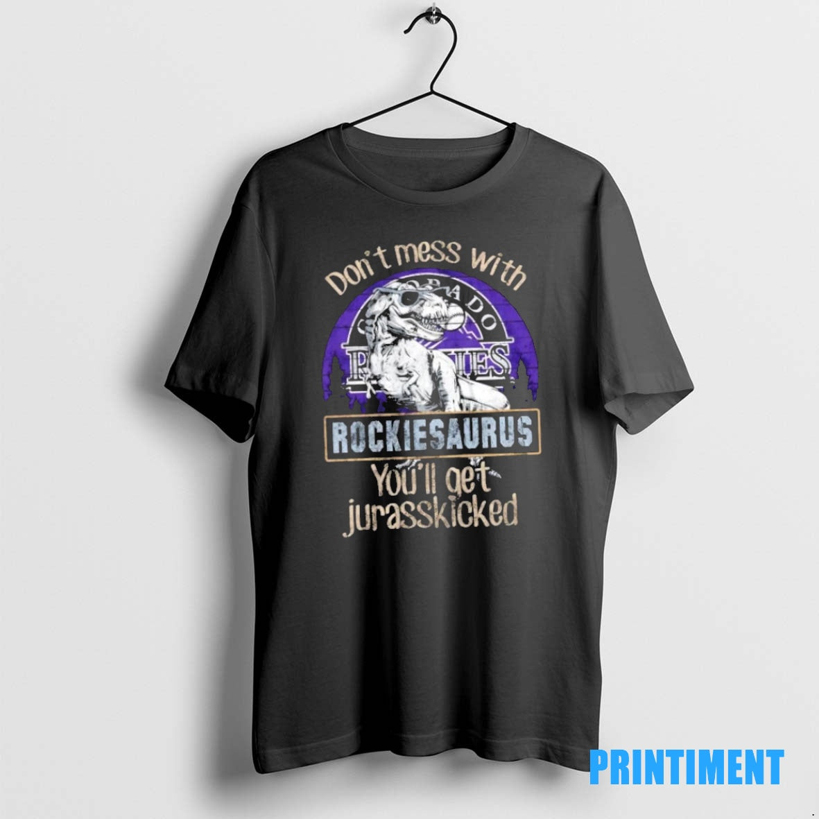 Official Colorado Rockies Dont Mess With Rockiesaurus Youll Get Jurasskicked Tee Sweater