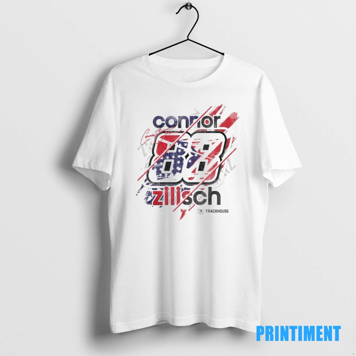 Official Connor Zilisch Trackhouse Racing Team Collection 2026 Driver Flag Ornaments Tee Sweater
