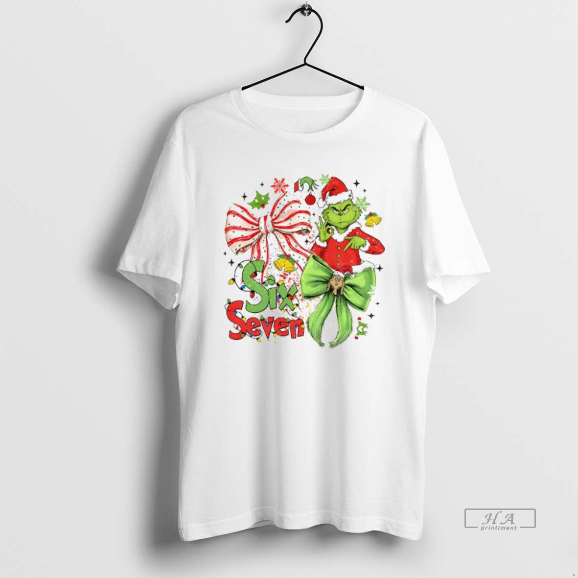 Official Coquette Bow Six Seven Meme Christmas Grinch 6 7