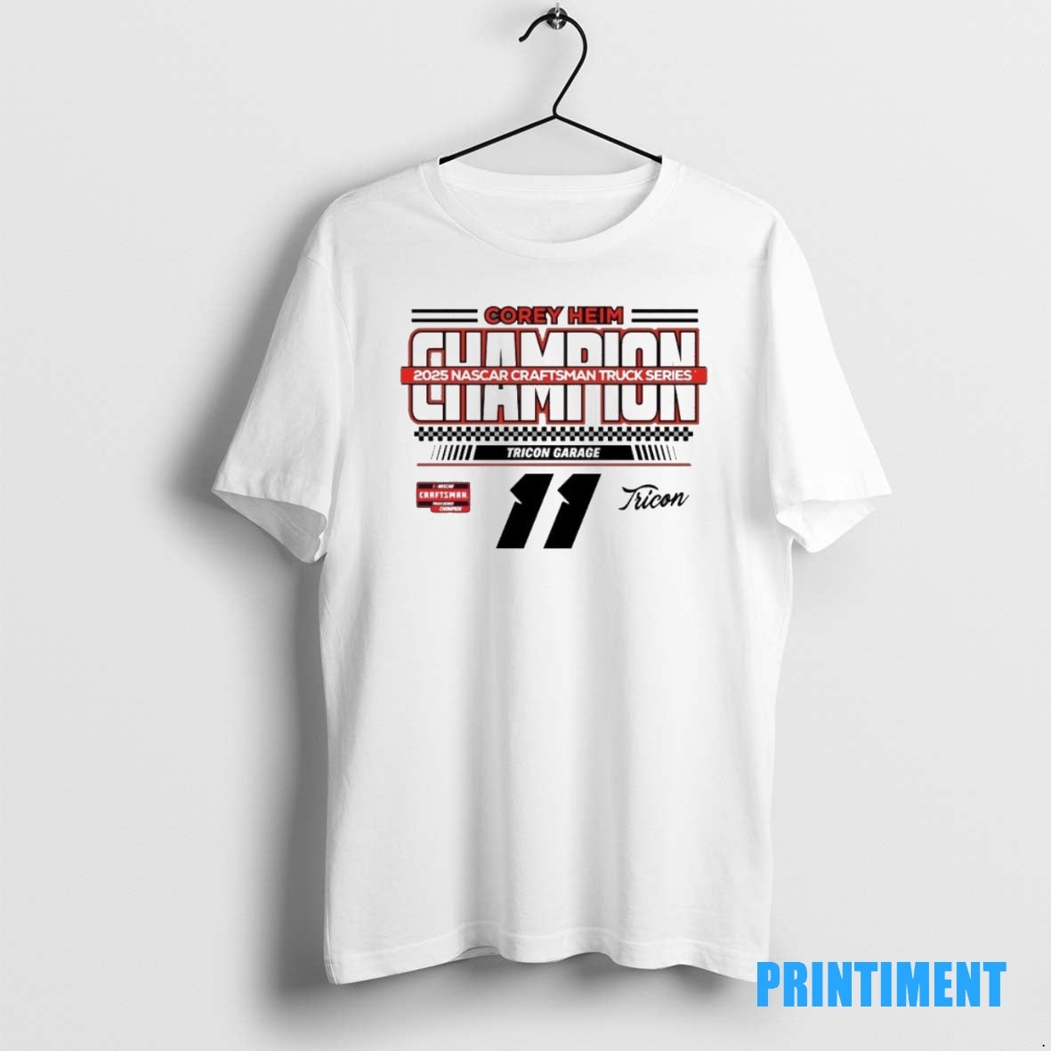 Official Corey Heim Checkered Flag Sports 2025 Nascar Craftsman Truck Series Champion Signature Tee Sweater
