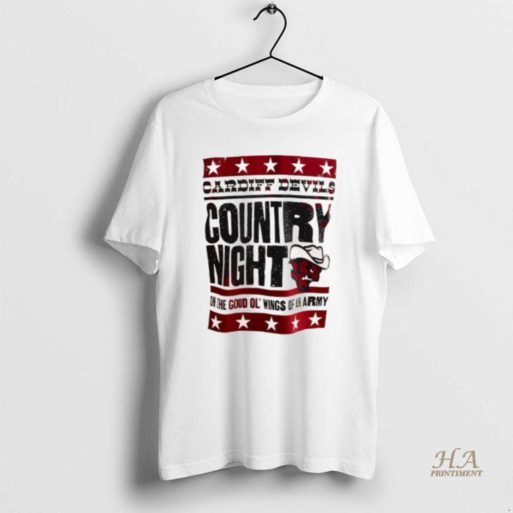 Official Country Night Cardiff Devils On The Good Ol Wings Of An Army Logo