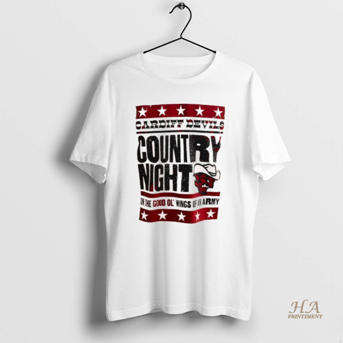 Official Country Night Cardiff Devils On The Good Ol Wings Of An Army Logo