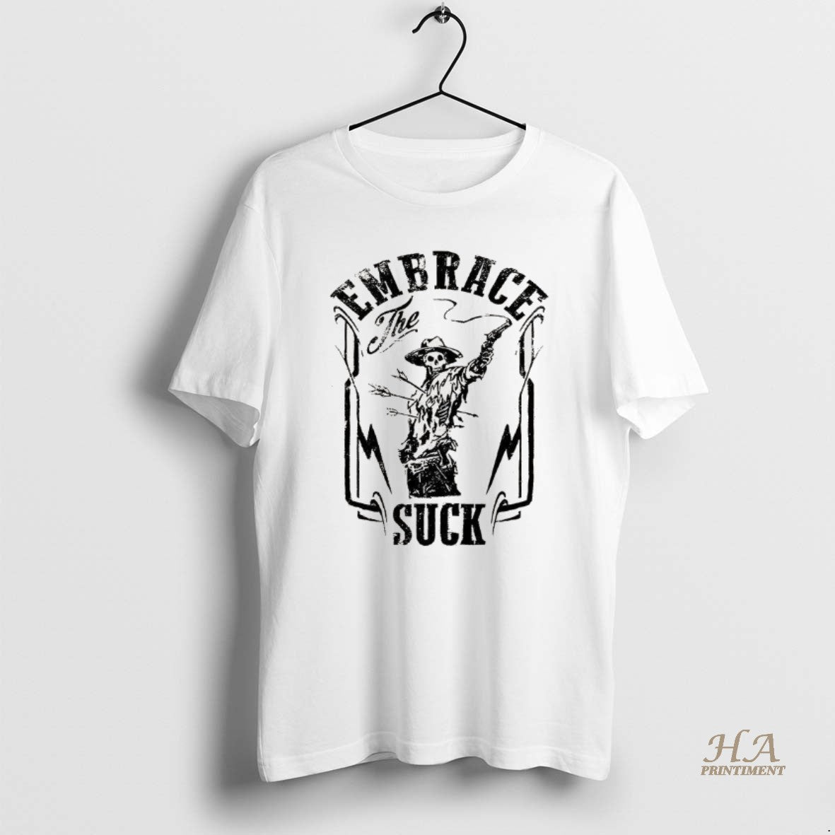 Official Cowboy Skeleton Embrace The Suck