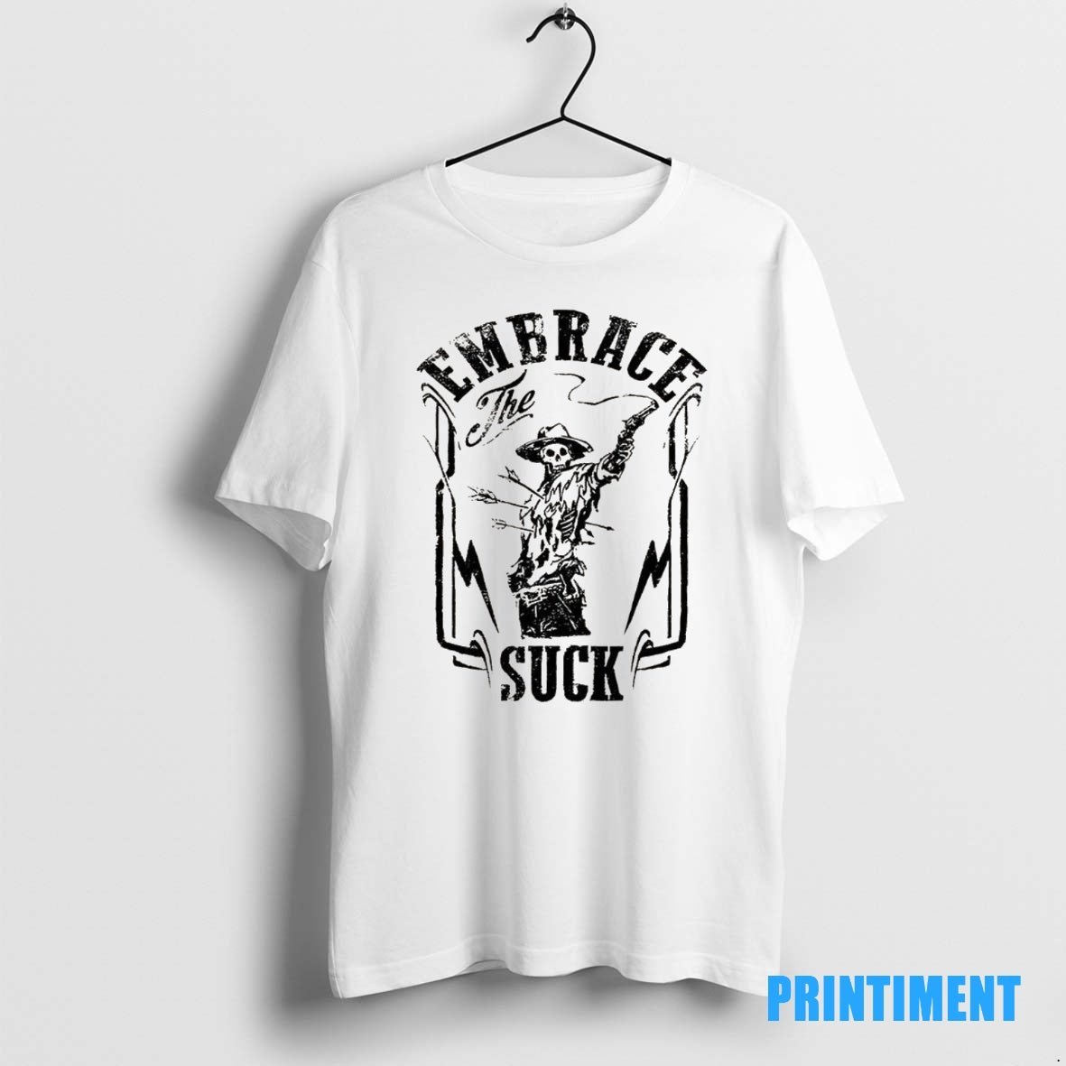 Official Cowboy Skeleton Embrace The Suck Tee Sweater