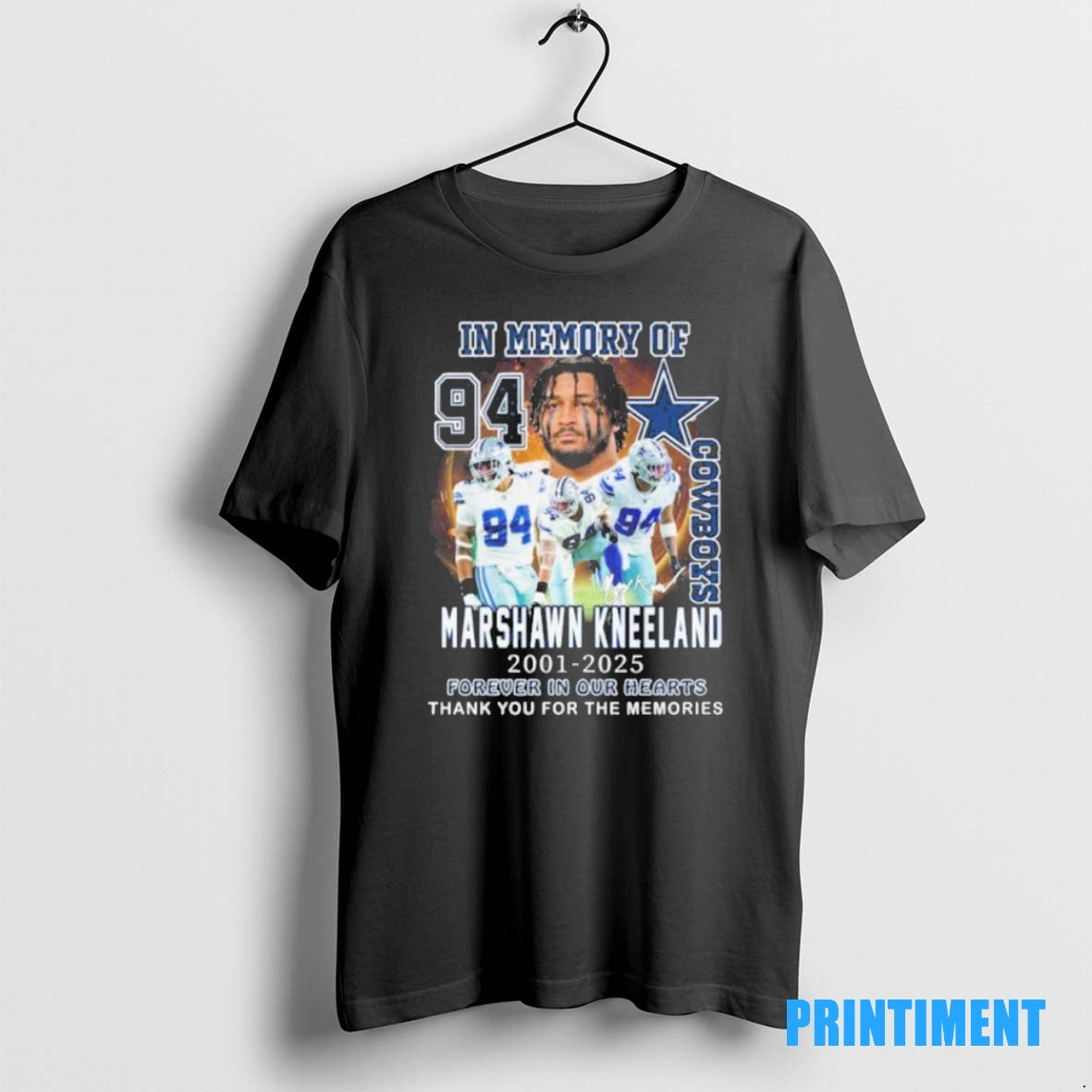 Official Cowboys In Memory Of Marshawn Kneeland 2021 2025 Forever In Our Hearts Tee Sweater