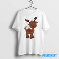 Official Cute Christmas Reindeer Cartoon Illustration Tee Sweater