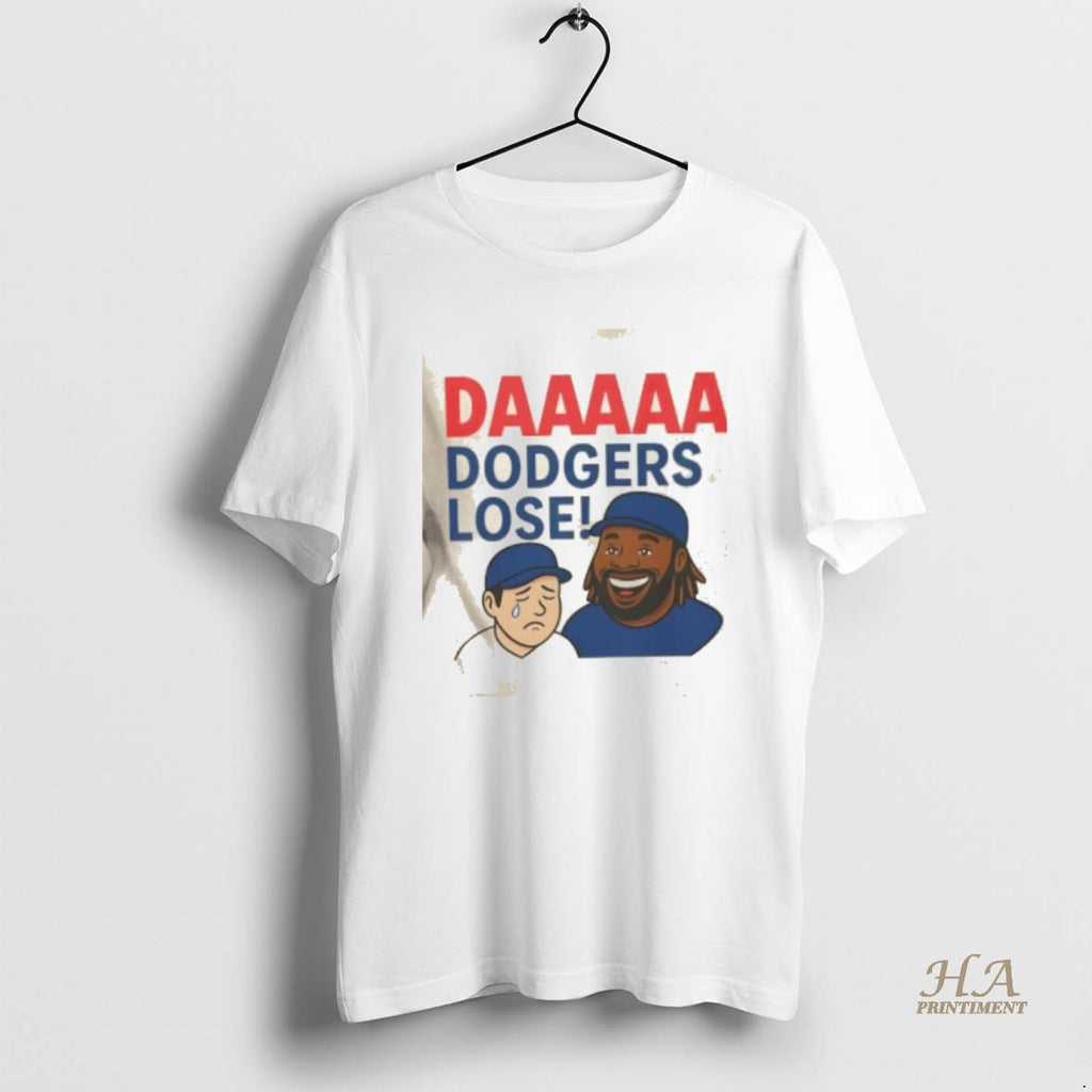 Official Daaaaa Dodgers Lose Baseball Cartoon