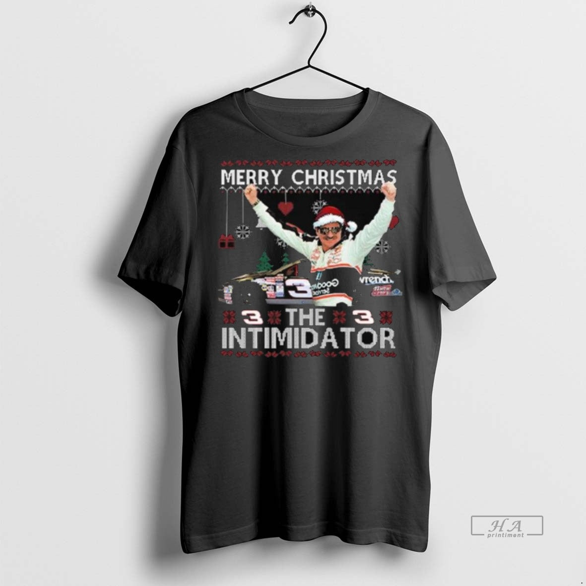 Official Dale Earnhardt Merry Christmas The Intimidator Long Sleve Shirt