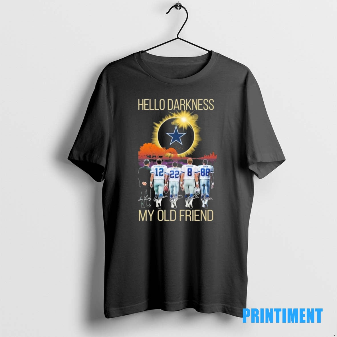 Official Dallas Cowboys Hello Darkness My Old Friend Tee Sweater