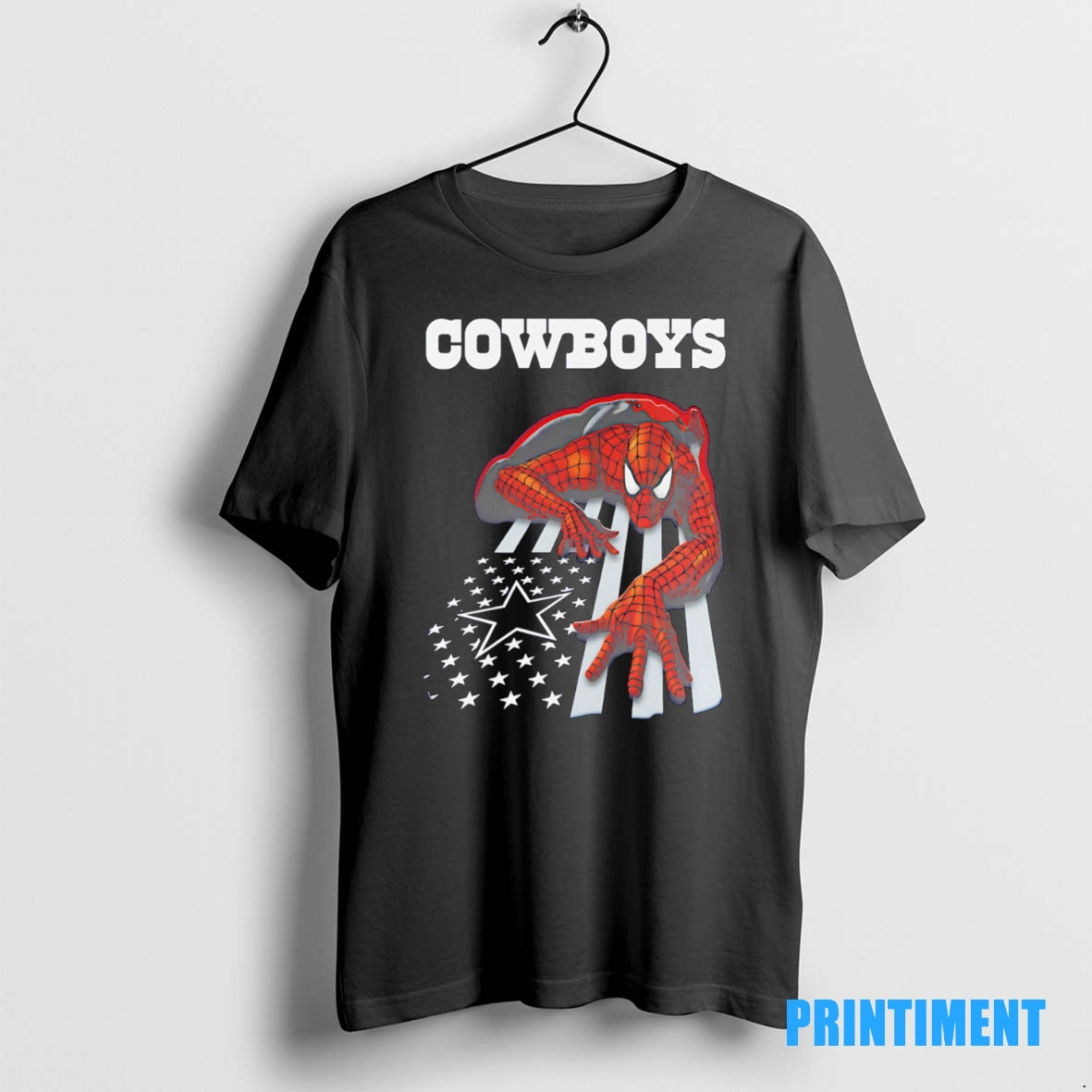 Official Dallas Cowboys Spiderman America Flag Tee Sweater