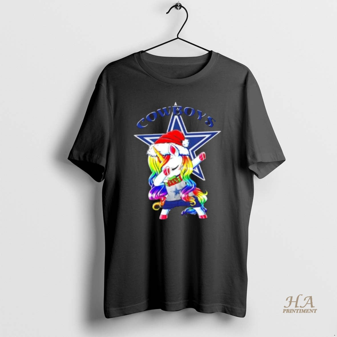 Official Dallas Cowboys X Unicorn Santa Hat Dabbing Merry Christmas