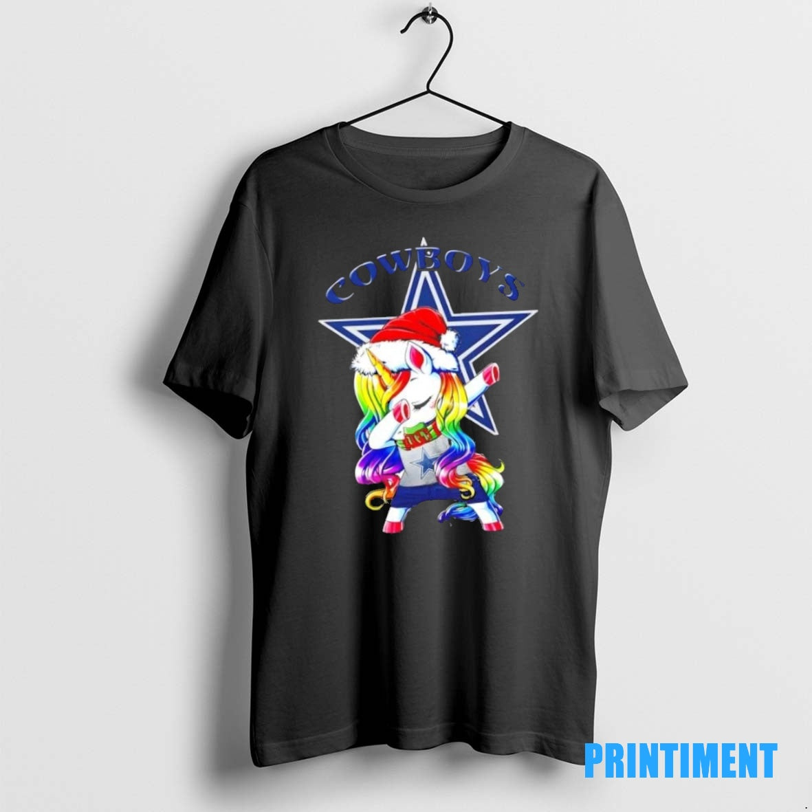 Official Dallas Cowboys X Unicorn Santa Hat Dabbing Merry Christmas Tee Sweater