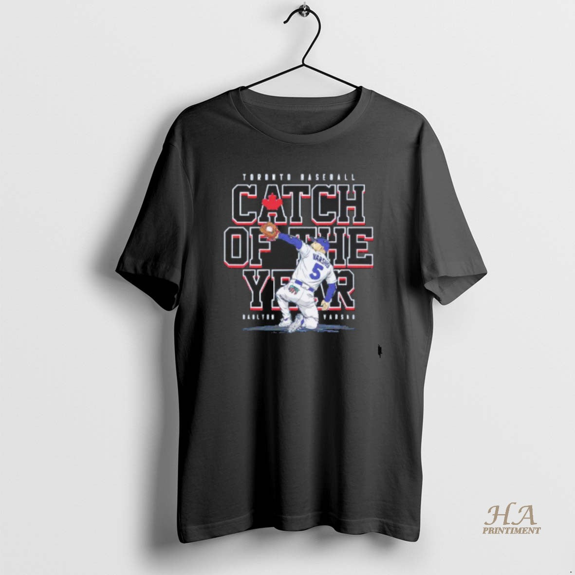 Official Daulton Varsho Toronto Blue Jays Baseball Catch Of The Year Blackshirt