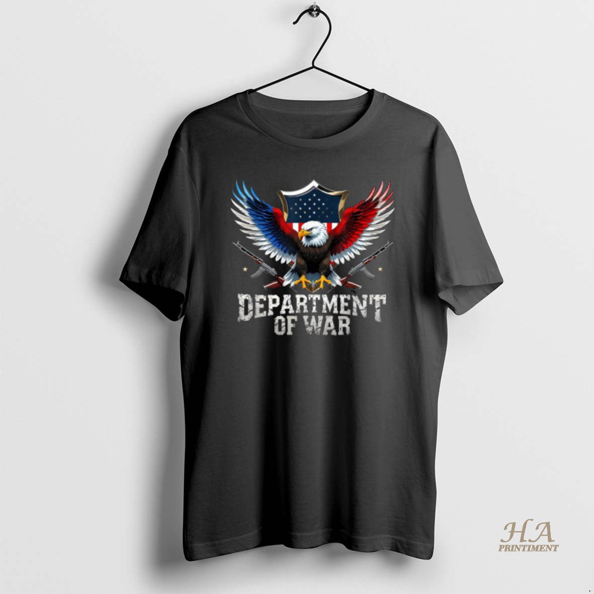Official Department Of War Military Patriotic Eagle Us Flag Veteran