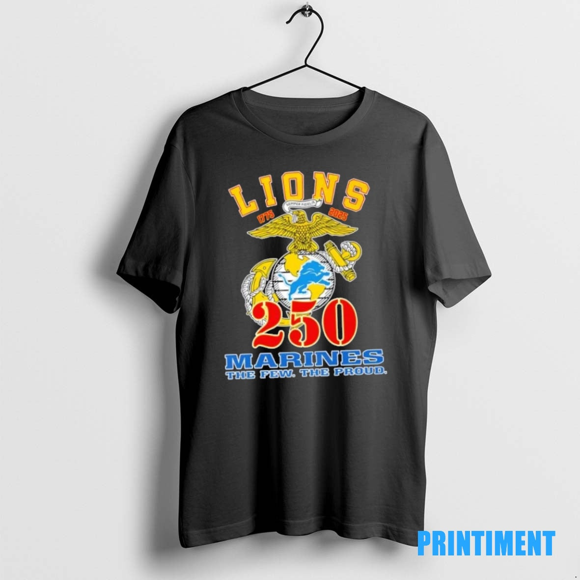 Official Detroit Lions 250 Marines 1775 2025 The Pew The Proud Tee Sweater