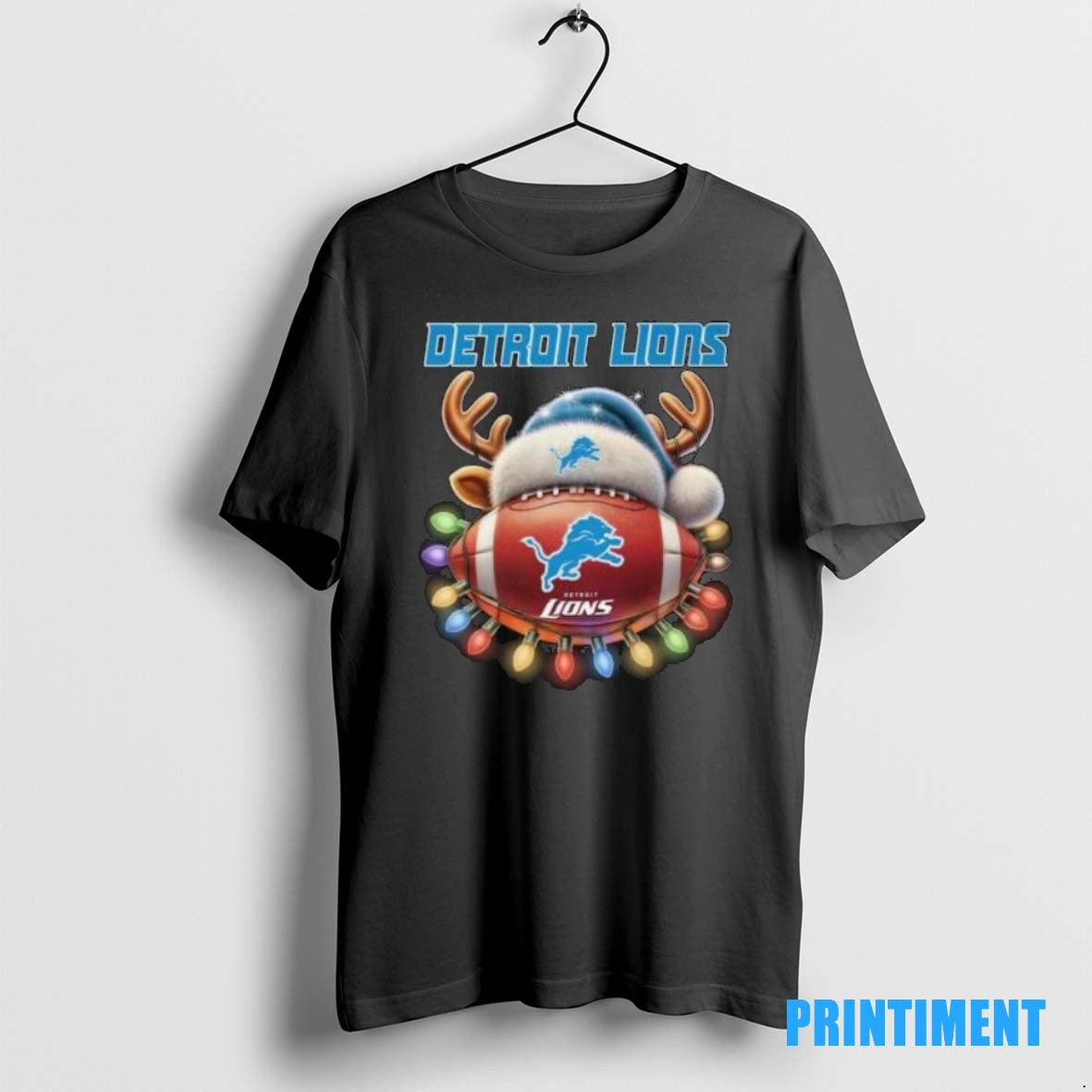 Official Detroit Lions Football Hat Light Merry Christmas 2025 Tee Sweater