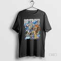 Official Detroit Lions Gladiator Football Fire Graphic
