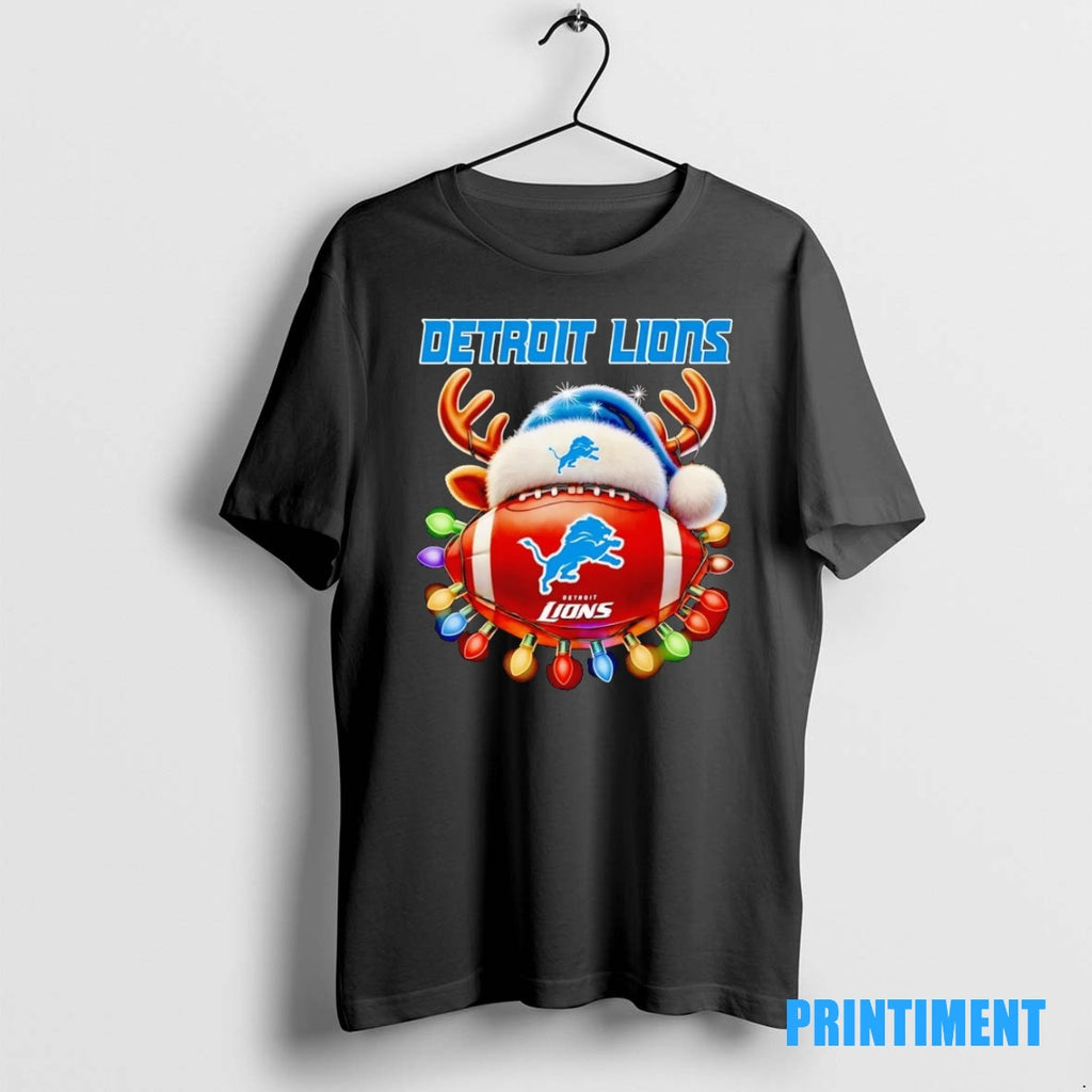 Official Detroit Lions Football Christmas Tee Sweater