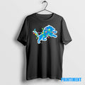 Official Detroit Lions Logo Christmas Light Tee Sweater