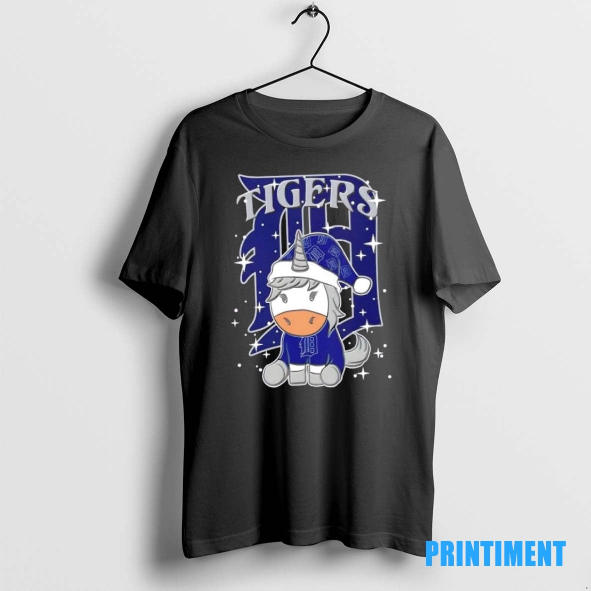 Official Detroit Tigers Baseball X Unicorn Merry Christmas Tee Sweater