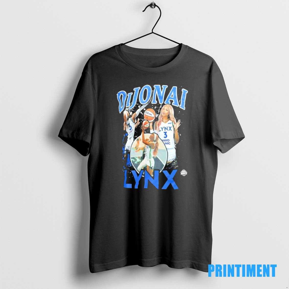 Official Dijonai Carrington Minnesota Lynx Wnba Crossroads 90s Bootleg Tee Sweater