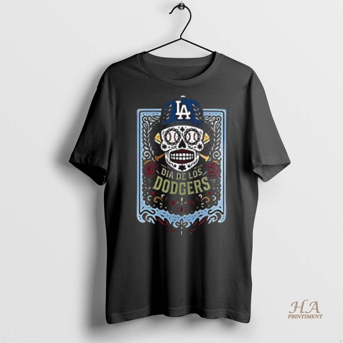 Official Dia De Los Angeles Dodgers Skull Shirt