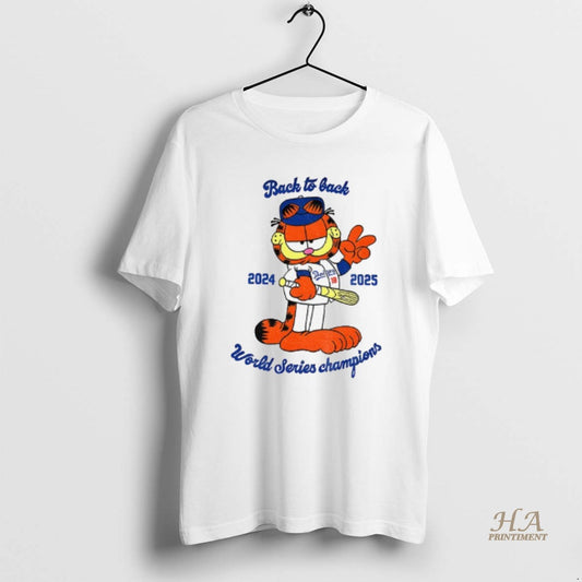 Official Dodgers Orange Cat Back To Back 2024 2025 World Series Champions