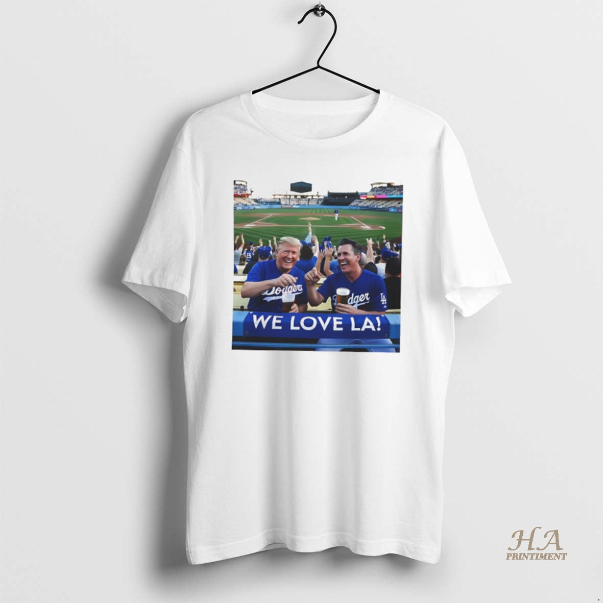 Official Donald Trump And Gavin Newsom We Love Los Angeles Dodgers
