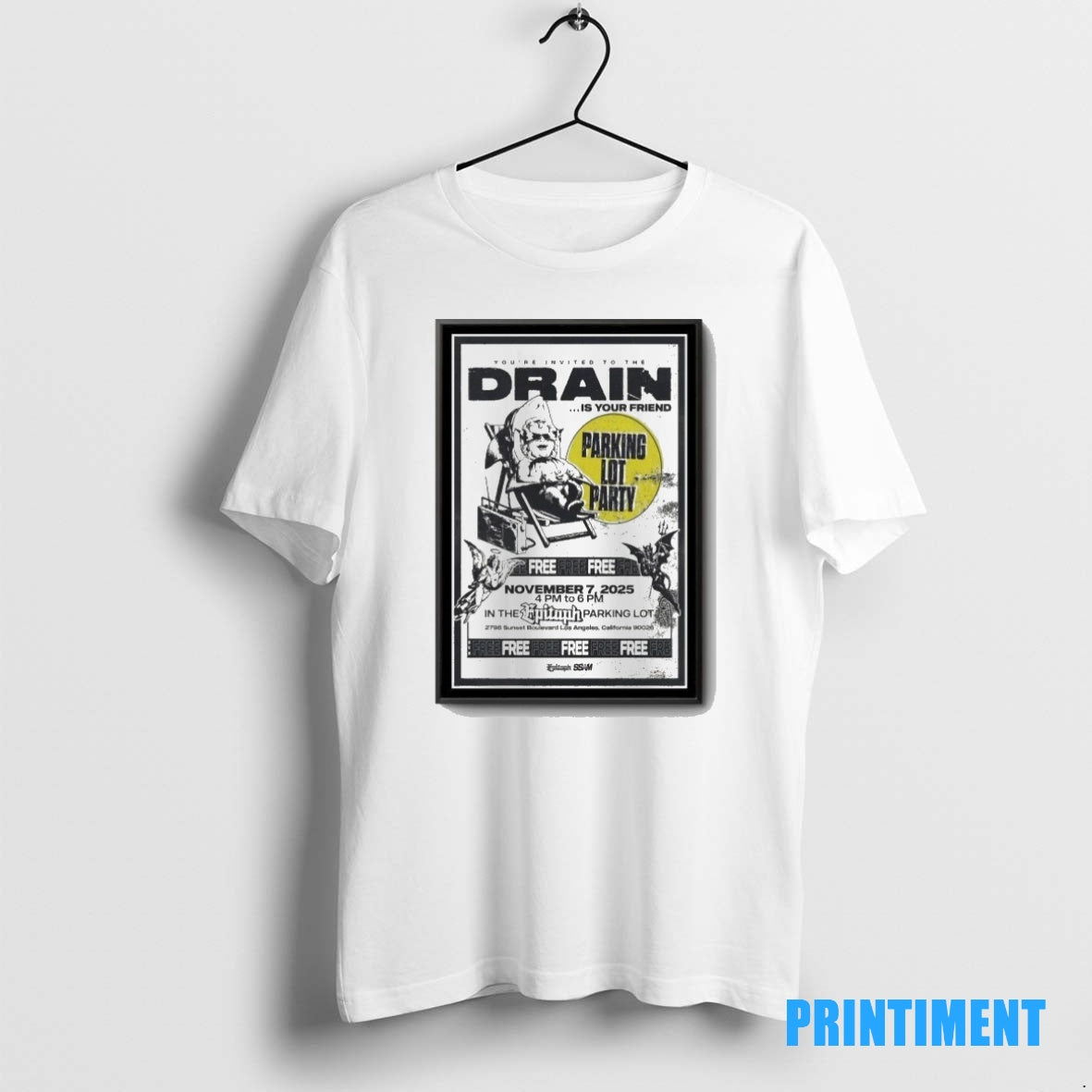 Official Drain November 7 2025 Los Angeles California Tee Sweater