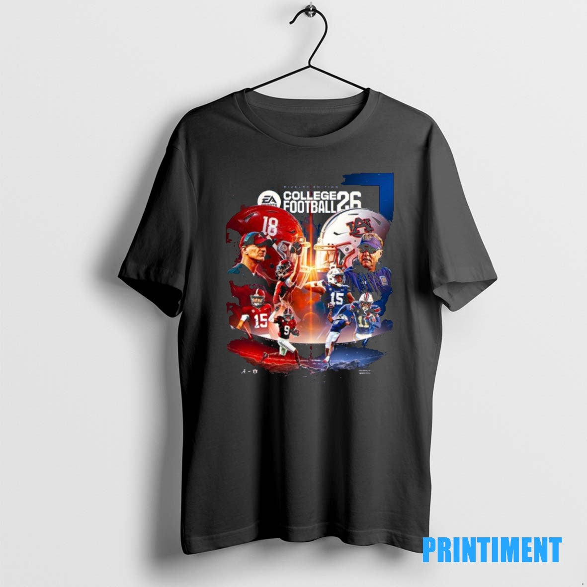 Official Ea College Football 2026 Rivalry Alabama Vs Auburn Tee Sweater