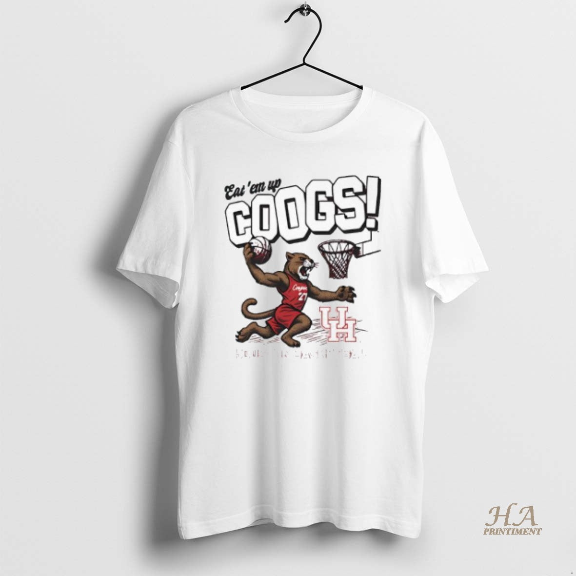 Official Eat Em Up Coogs Slam Dunk Houston Basketball Mascot