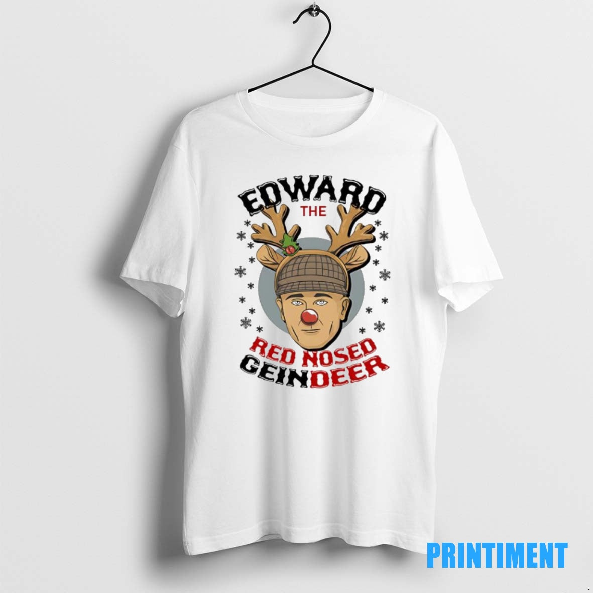 Official Ed Gein Edward The Red Nose Reindeer Christmas Tee Sweater
