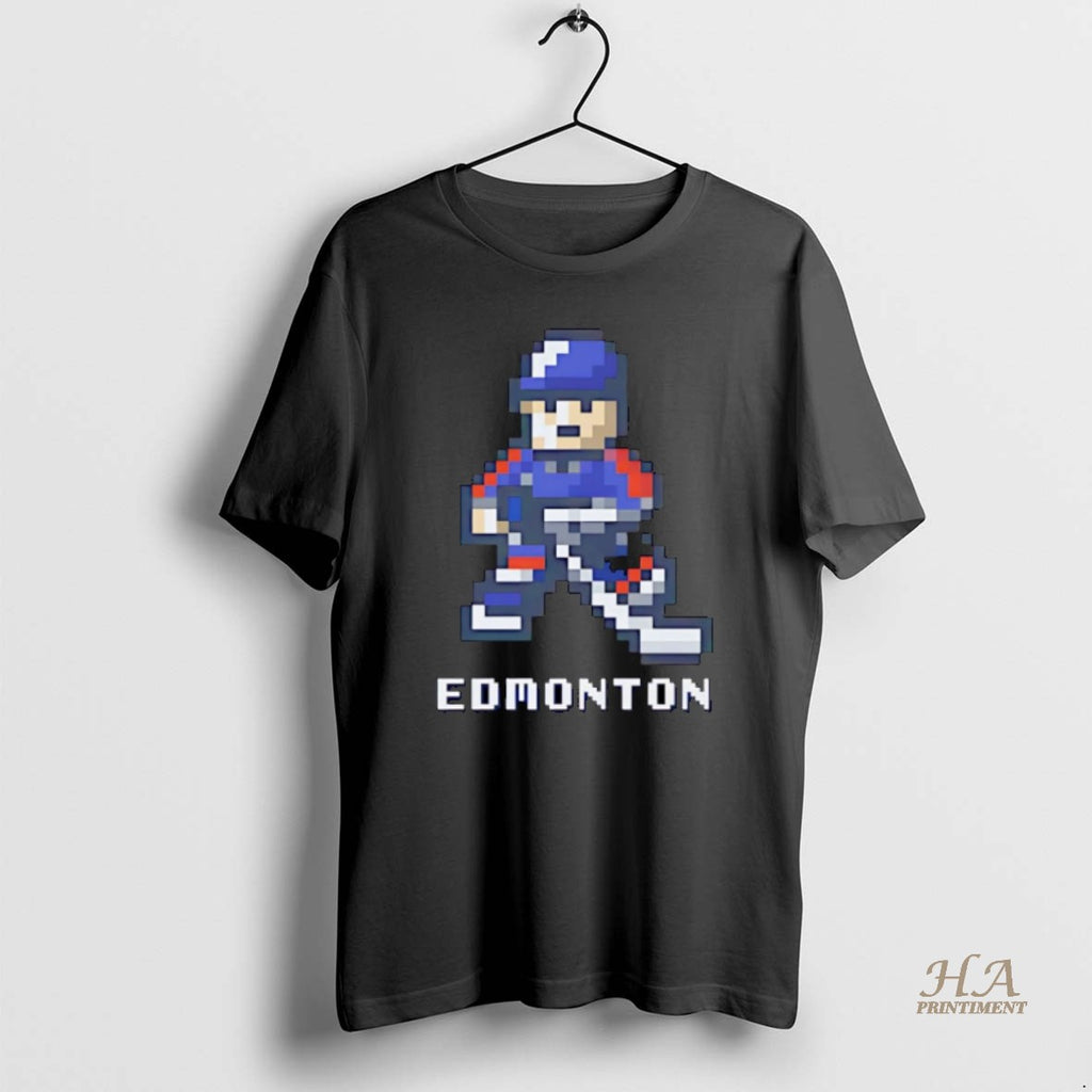 Official Edmonton Oilers Hockey Player 8 Bit Pixel Christmas