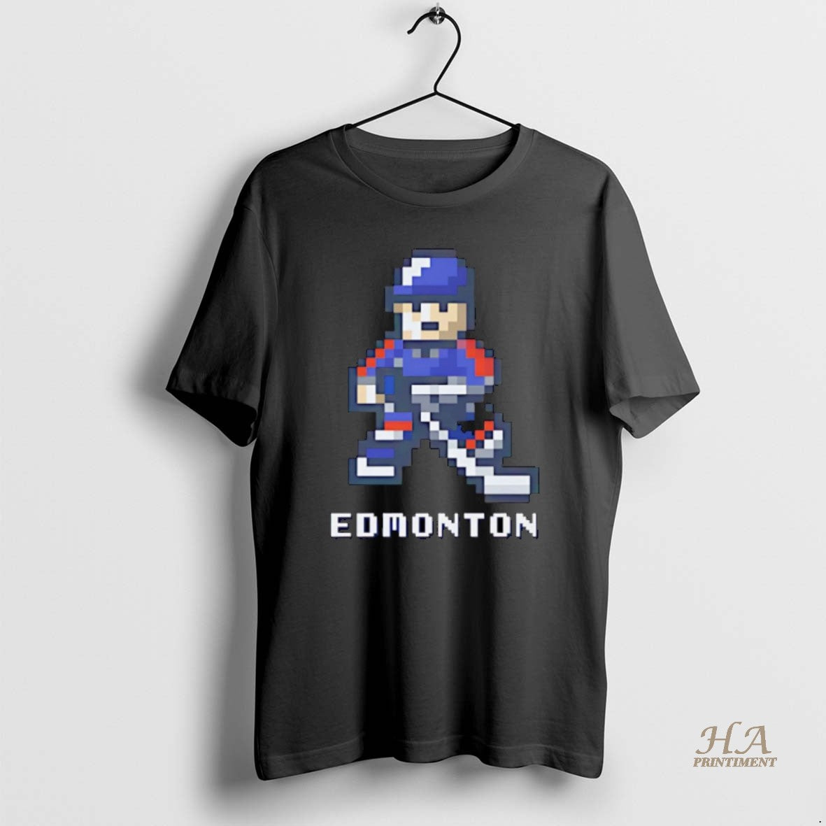 Official Edmonton Oilers Hockey Player 8 Bit Pixel Christmas