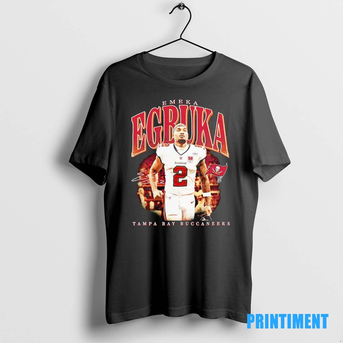 Official Emeka Egbuka Portrait Tampa Bay Buccaneers Tee Sweater