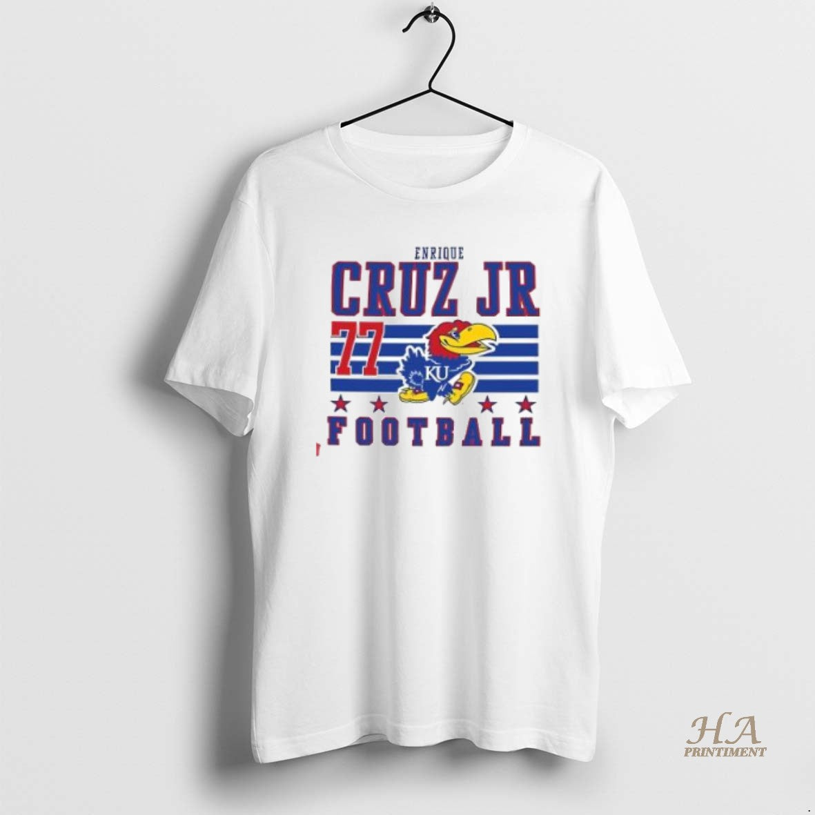 Official Enrique Cruz Jr Kansas Jayhawks White Football