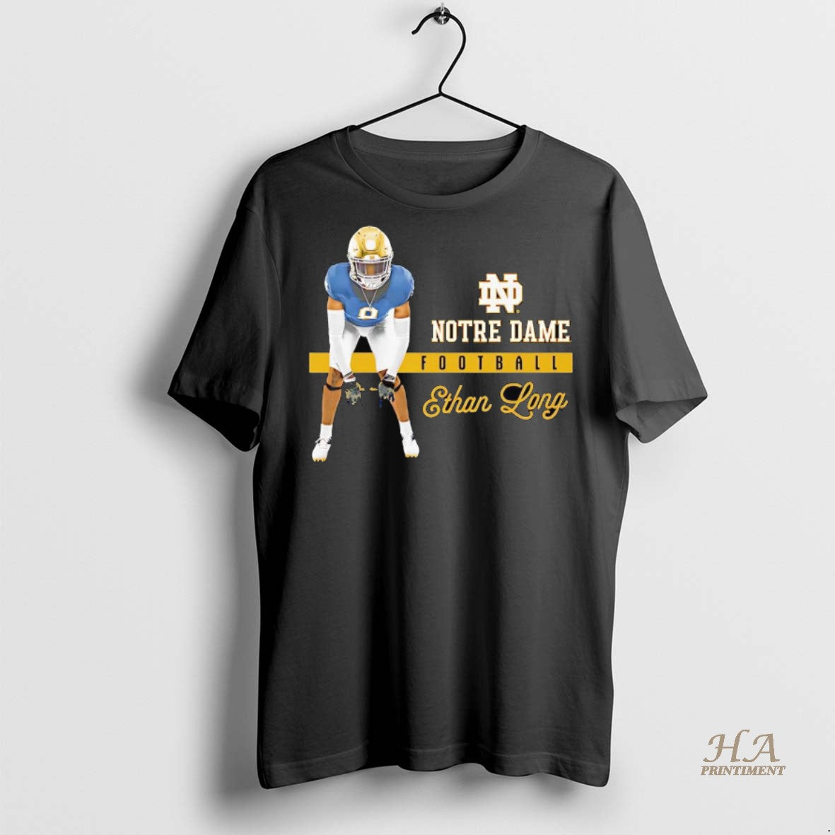 Official Ethan Long Cartoon Notre Dame Fighting Irish Shirt