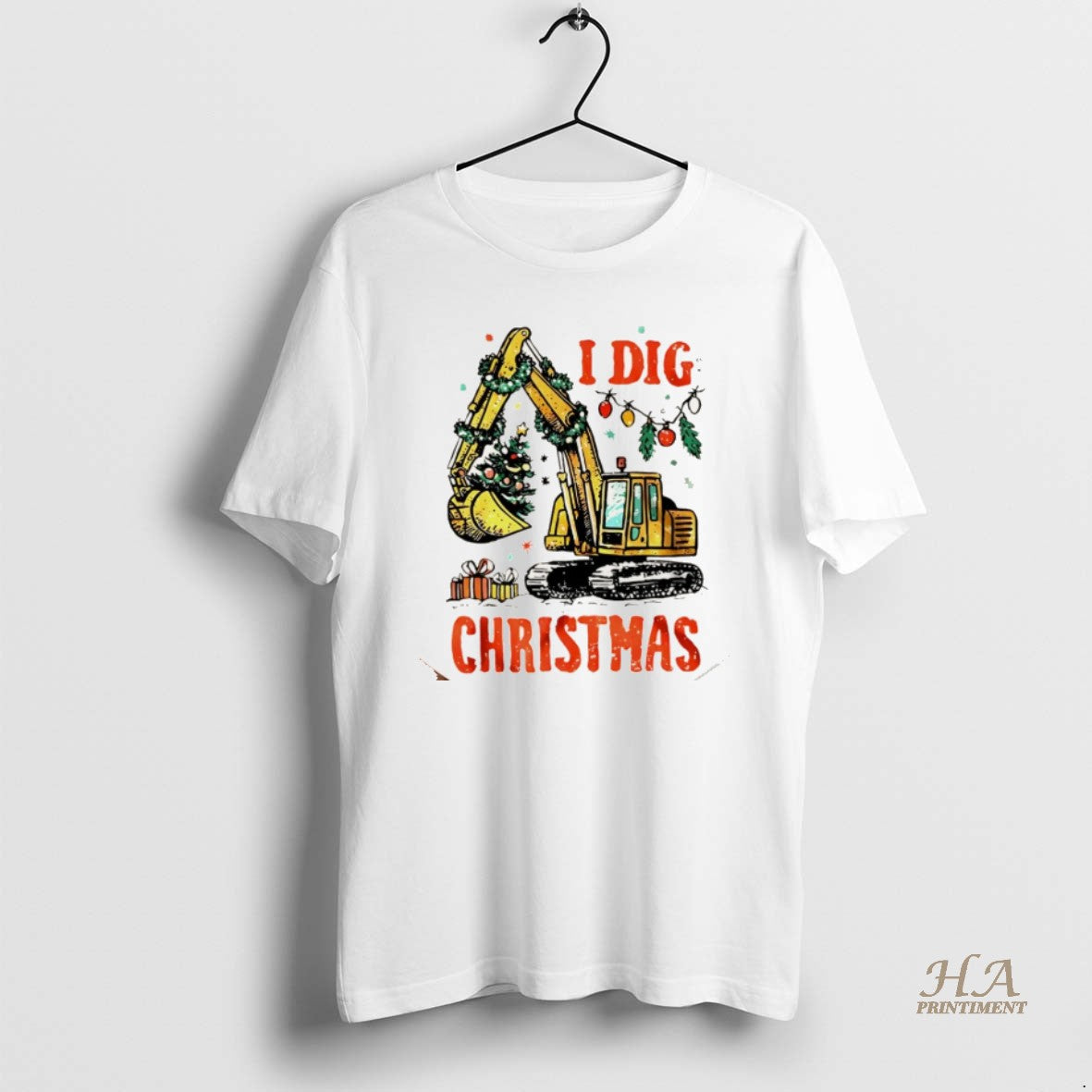 Official Excavator I Dig Christmas Tree Vintage Christmas