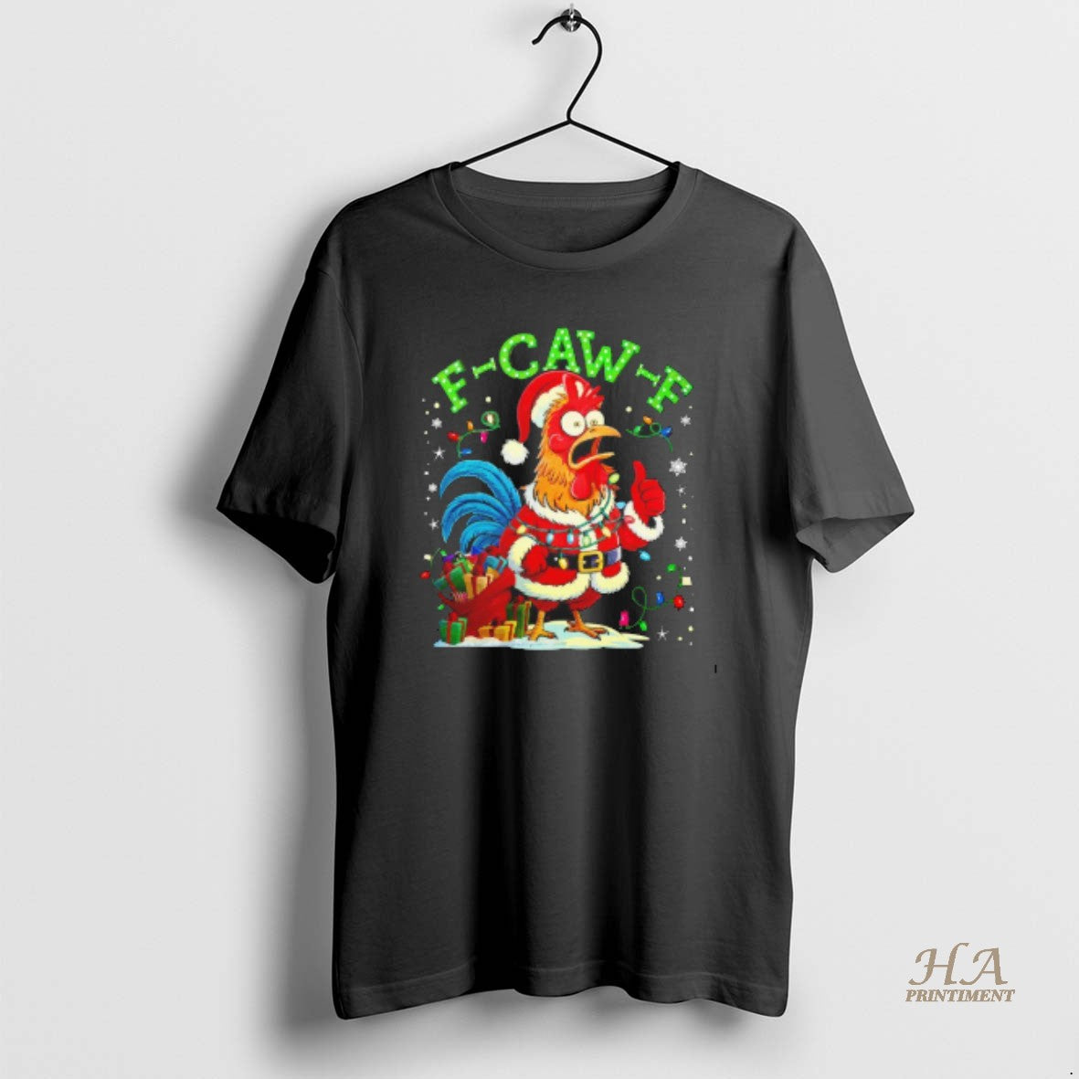 Official F Caw F Chicken Christmas Blackshirt