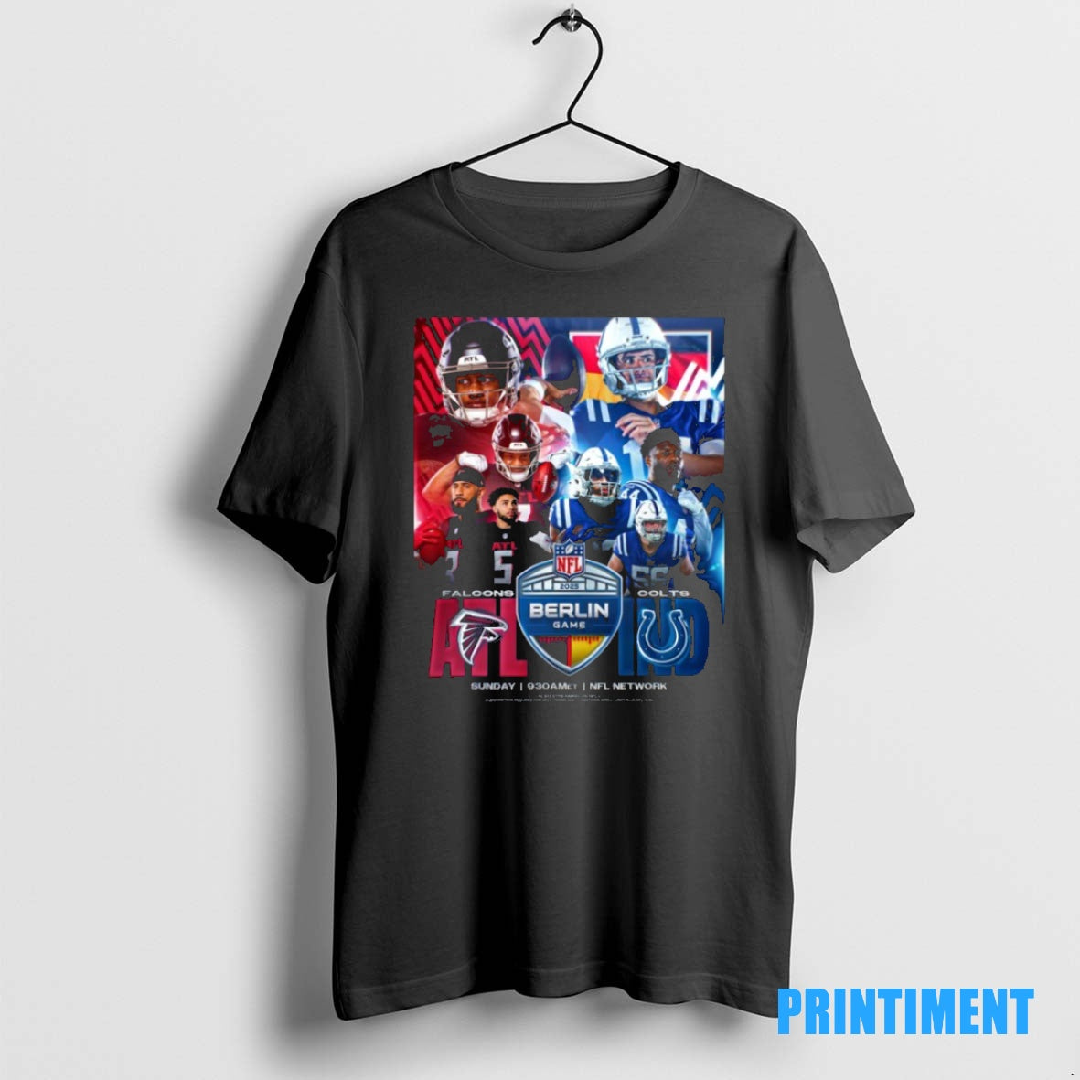 Official Falcons Vs Colts 2025 Berlin Game Tee Sweater