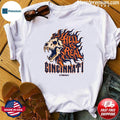 Fc Cincinnati Lion Skull Hell Is Real Flames T-Shirt