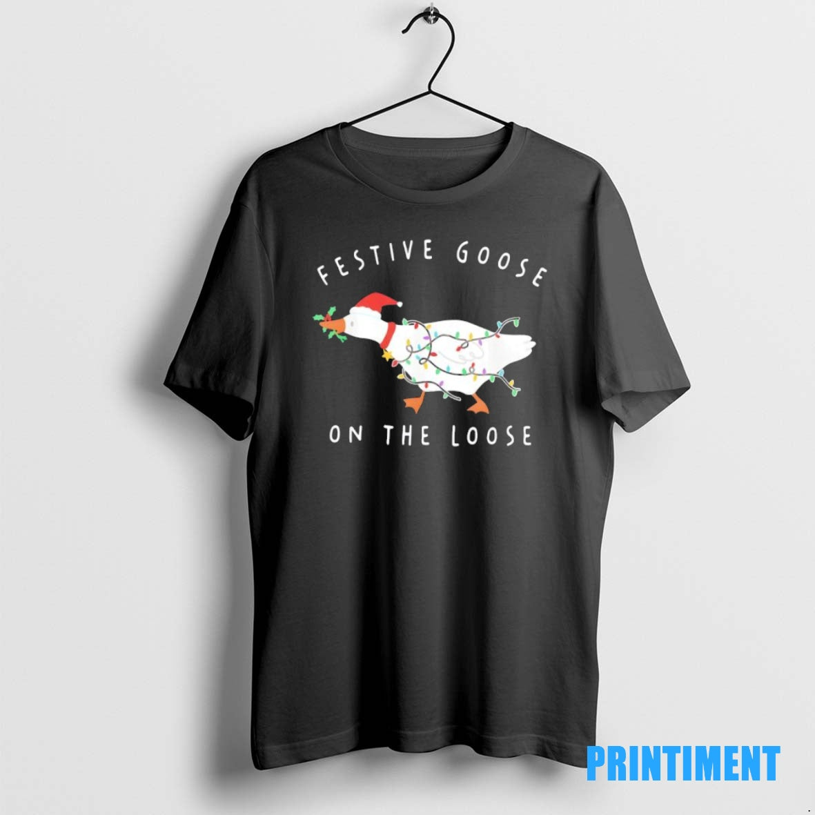 Official Festive Goose On The Loose Christmas Tee Sweater