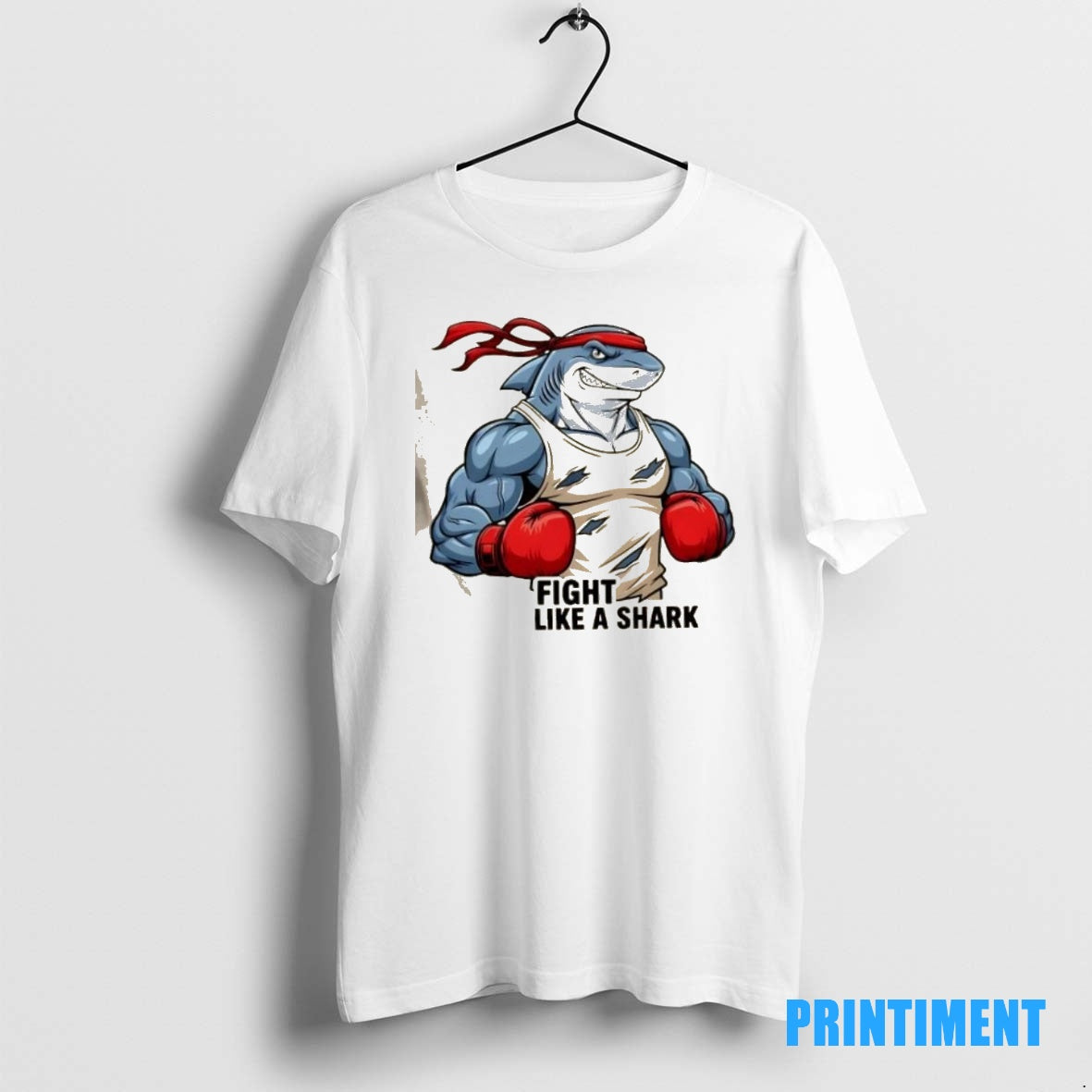 Official Fight Like A Shark Boxing Shark Gym Tee Sweater