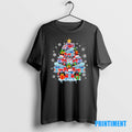 Official Fire Truck Santa Christmas Tree Joyful Firefighter Driver Boys Family Black Tee Sweater