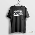 Official Fishing Legend Text Retro