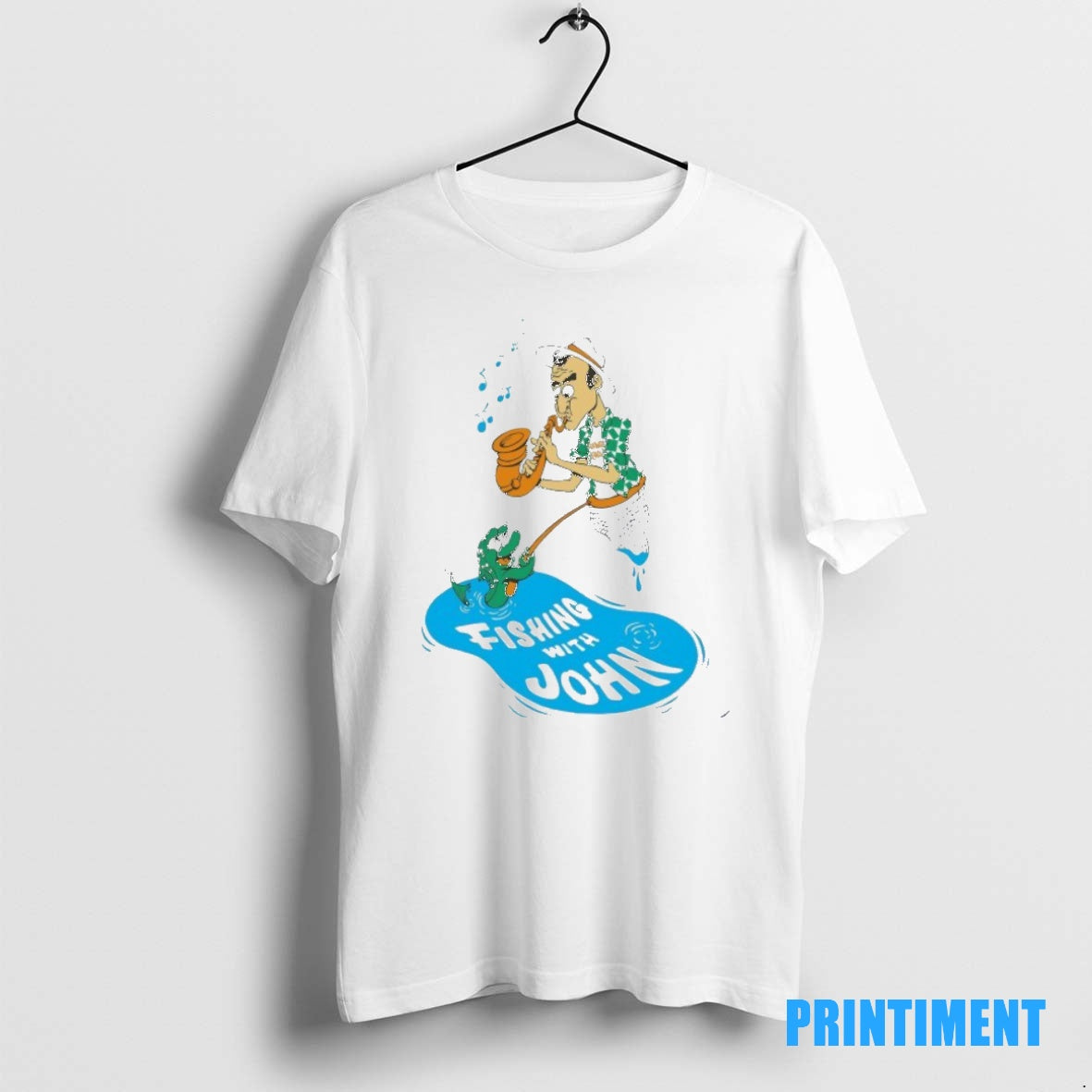 Official Fishing With John Trumpet Tee Sweater