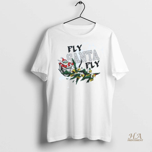 Official Fly Santa Fly Eagle Sleigh Christmas Shirt