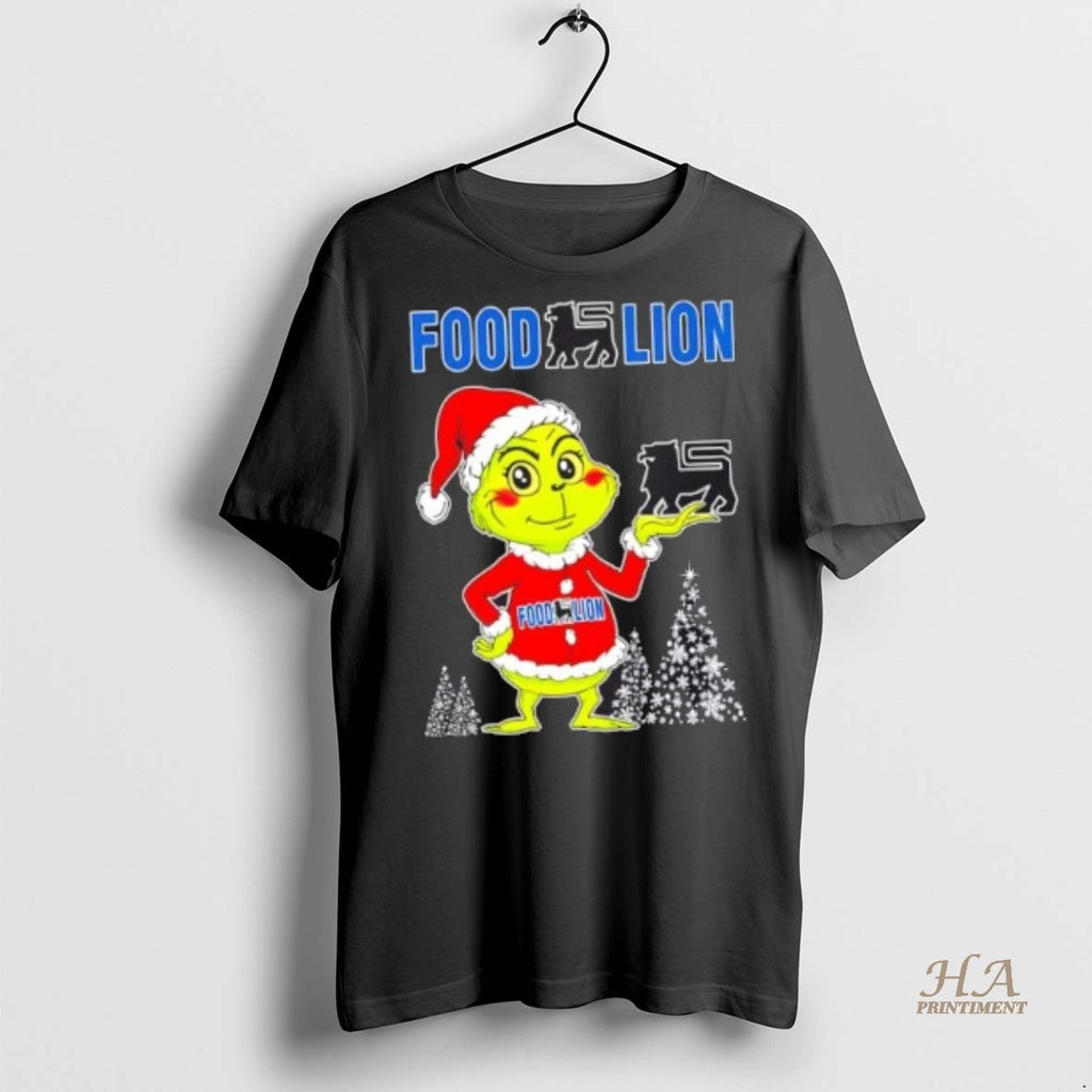 Official Food Lion And Grinchmas Christmas Tree Shirt
