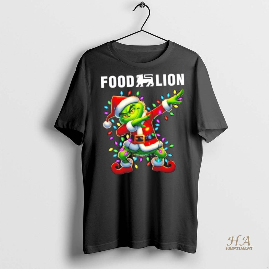 Official Food Lion X Grinch Dabbing Merry Christmas Shirt